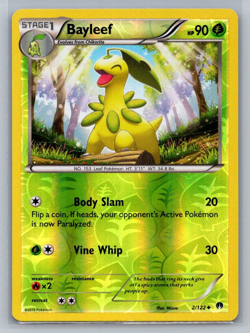 Bayleef Reverse Holo Uncommon 2/122 XY - BREAKpoint LP