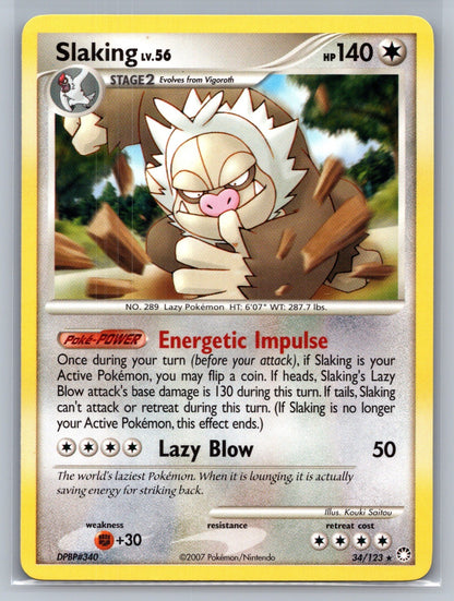 Slaking Rare 34/123 Mysterious Treasures NM