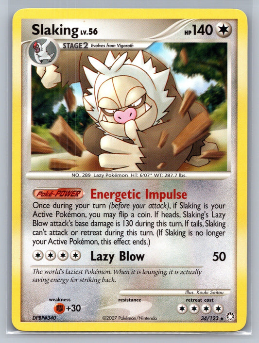 Slaking Rare 34/123 Mysterious Treasures NM