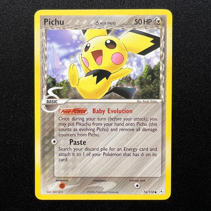 Pichu - 76/110 EX Holon Phantoms - Vintage Pokemon TCG - 2006 LP