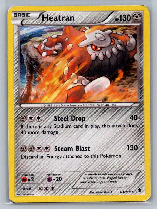 Heatran Holo Holo Rare 63/119 XY - Phantom Forces MP