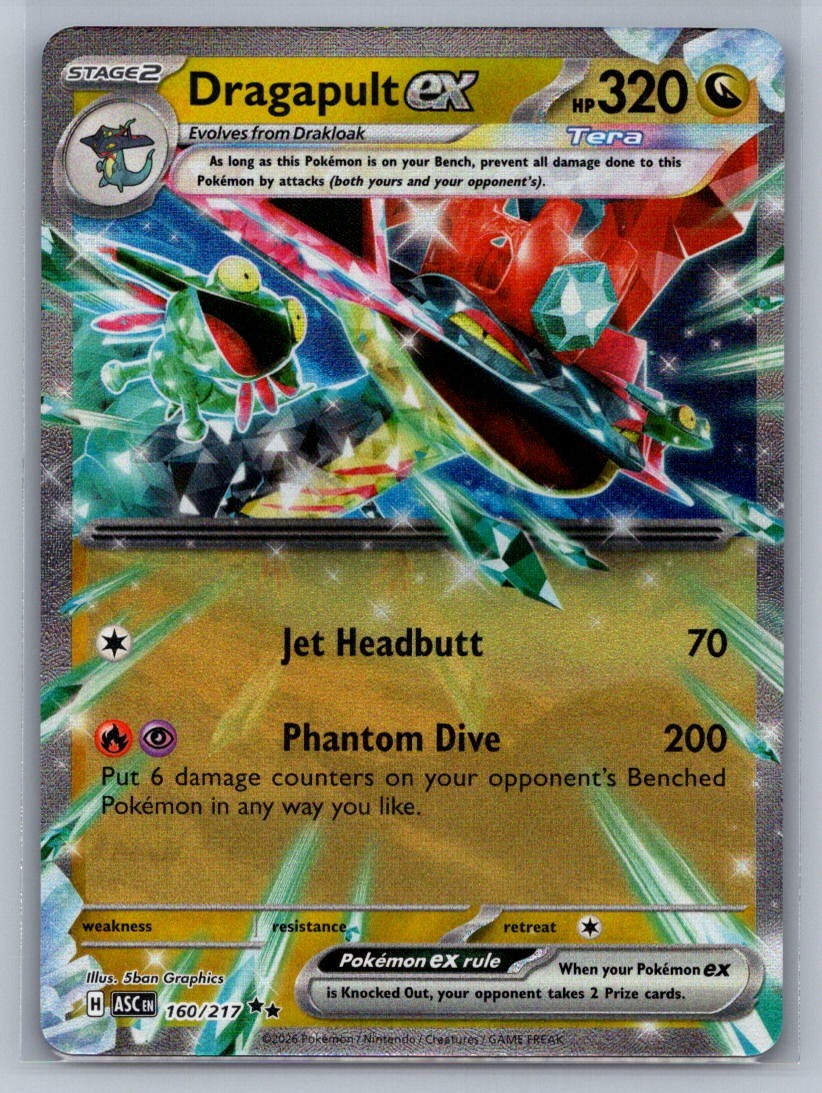 Dragapult ex Holo Double Rare 160/217 ME: Ascended Heroes NM
