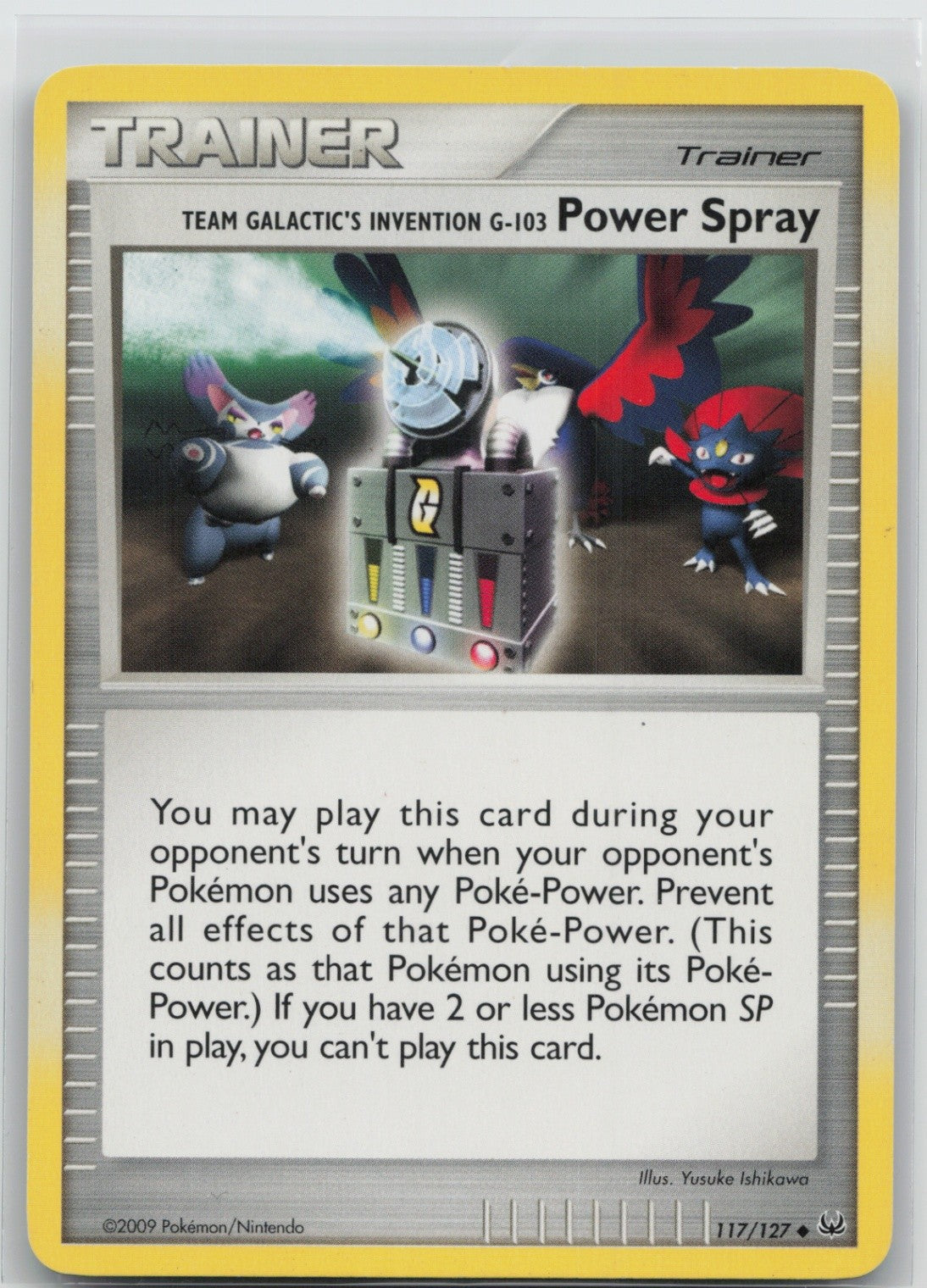Team Galactic's Invention G-103 Power Spray Regular Uncommon 117/127 Platinum NM