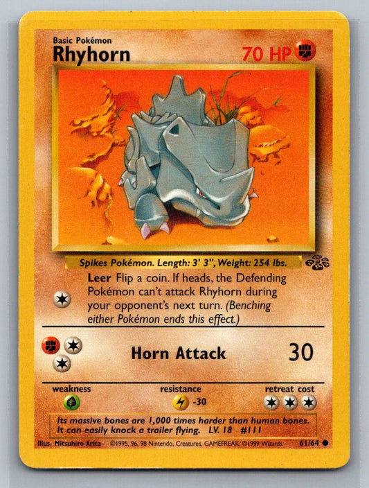 Rhyhorn Unlimited Common 61/64 Jungle LP