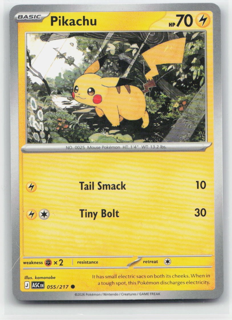Pikachu Common 055/217 ME: Ascended Heroes NM