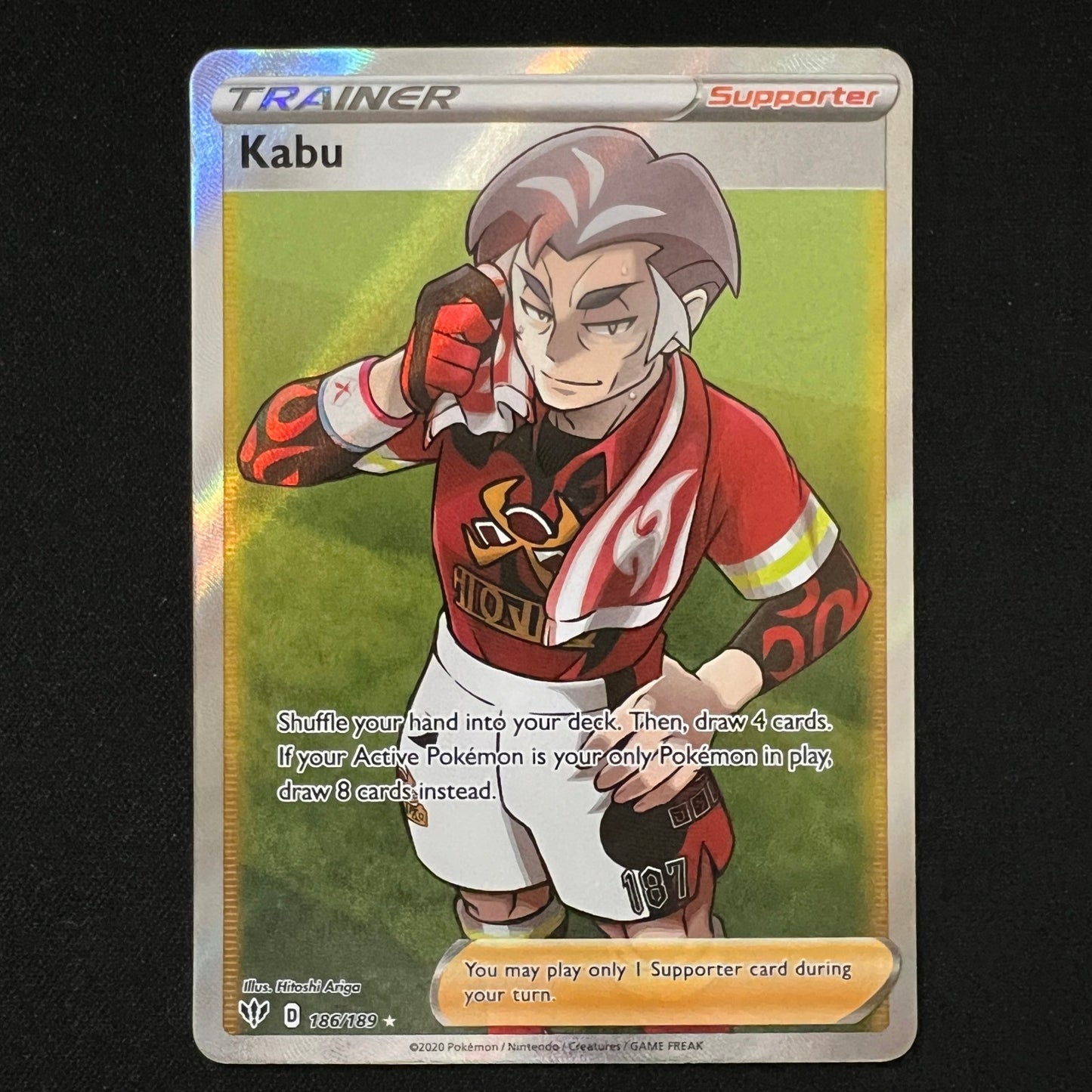Kabu (Full Art) Holo Ultra Rare 186/189 SWSH03: Darkness Ablaze NM