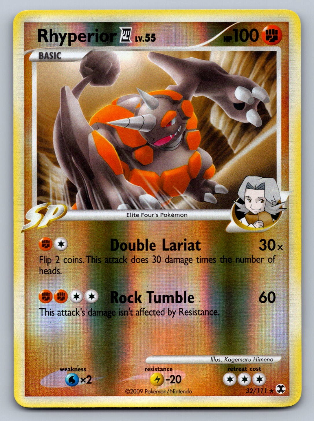 Rhyperior E4 Reverse Holo Rare 32/111 Rising Rivals NM