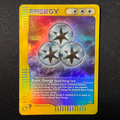 Boost Energy - 145/147 - Pokemon Aquapolis Reverse Holo Rare Card LP+