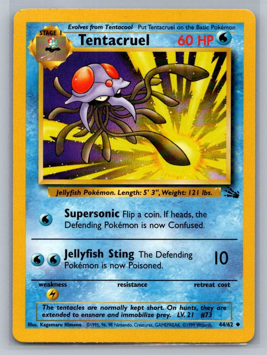 Tentacruel Unlimited Uncommon 44/62 Fossil LP