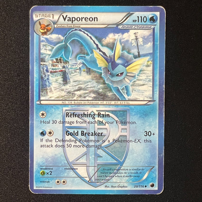 Vaporeon 20/116 – Plasma Freeze Pokemon Cards TCG MP