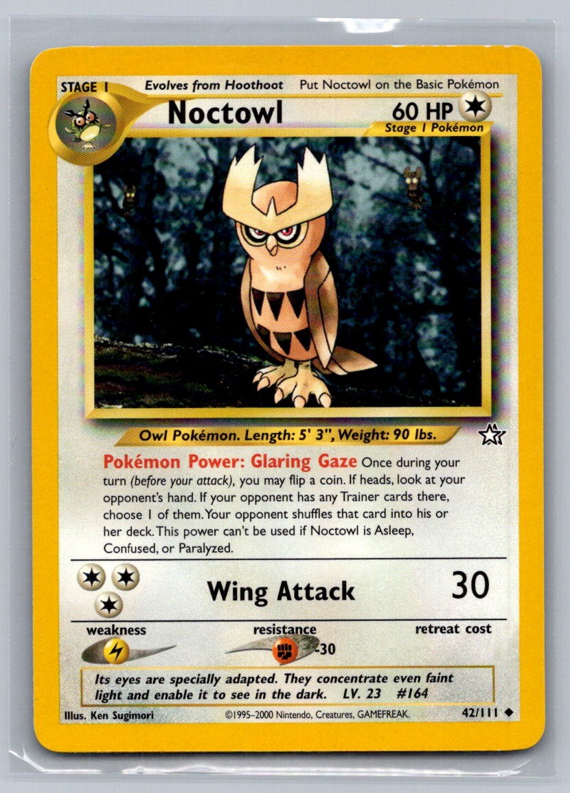 Noctowl Unlimited Uncommon 042/111 Neo Genesis NM