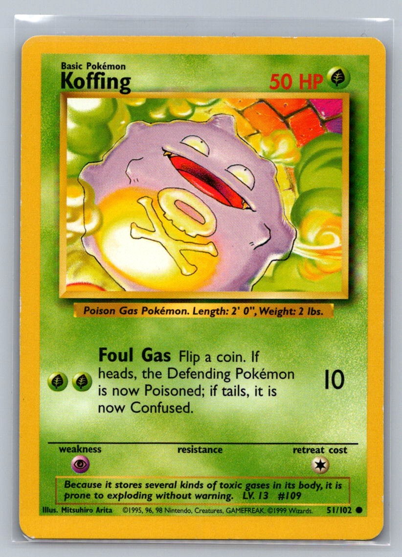Koffing Common 051/102 Base Set LP