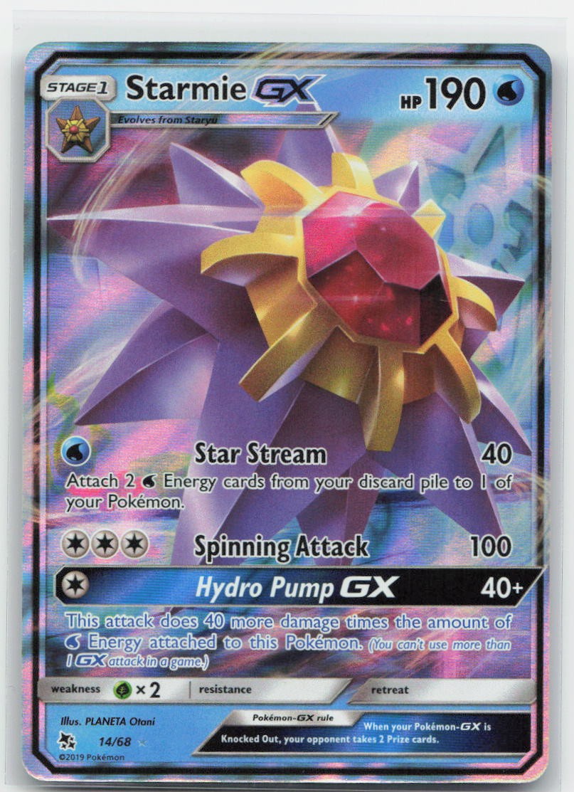 Starmie GX Holo Ultra Rare 14/68 Hidden Fates NM