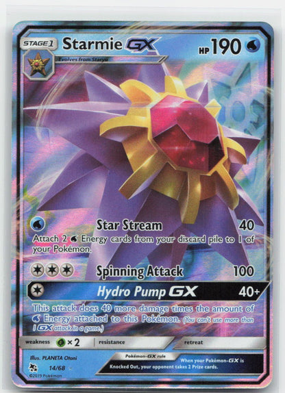 Starmie GX Holo Ultra Rare 14/68 Hidden Fates NM