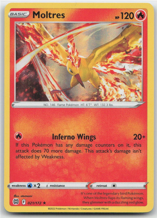 Moltres Holo Holo Rare 021/172 SWSH09: Brilliant Stars NM