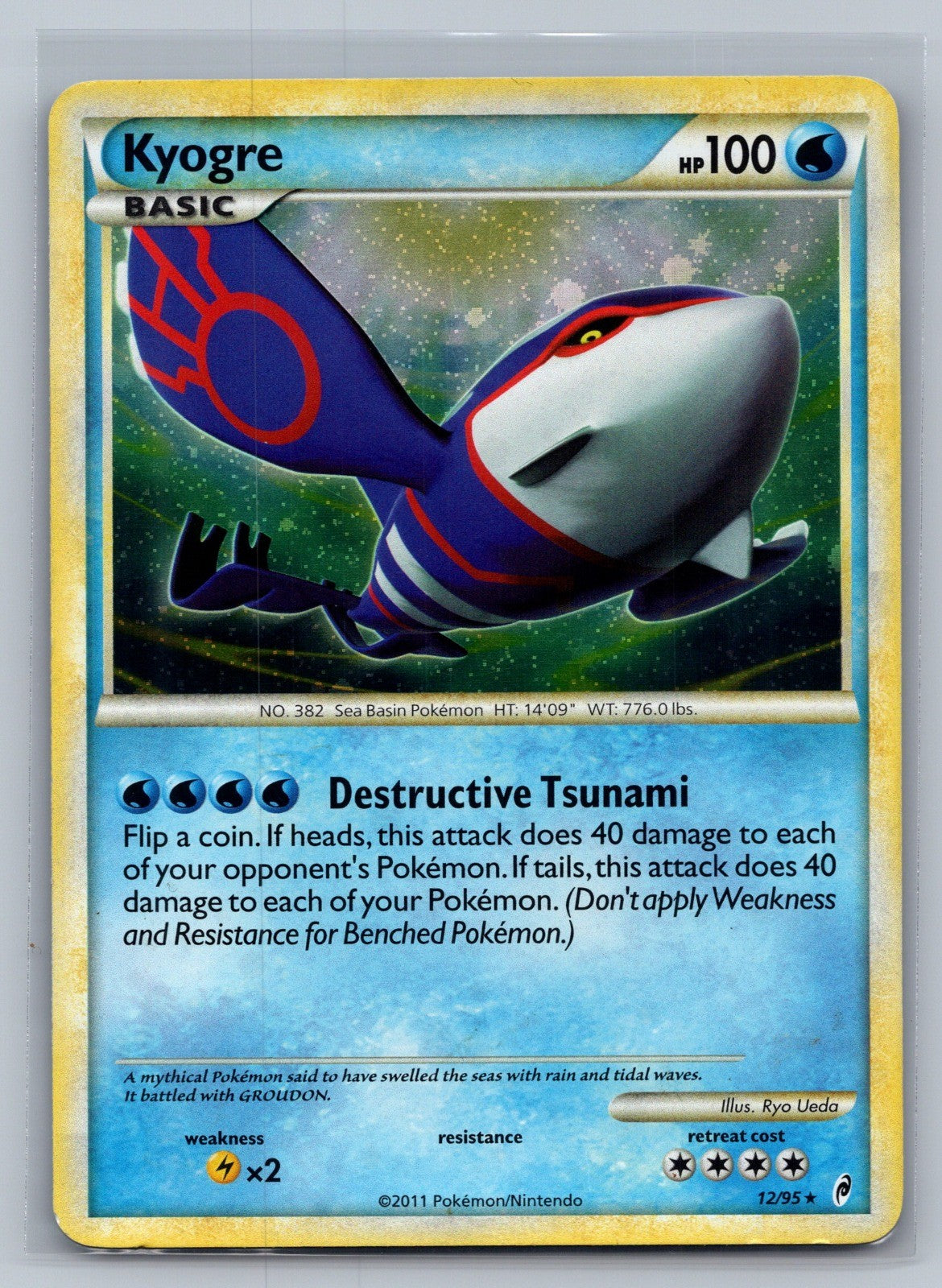 Kyogre Holo Rare 12/95 Call of Legends LP