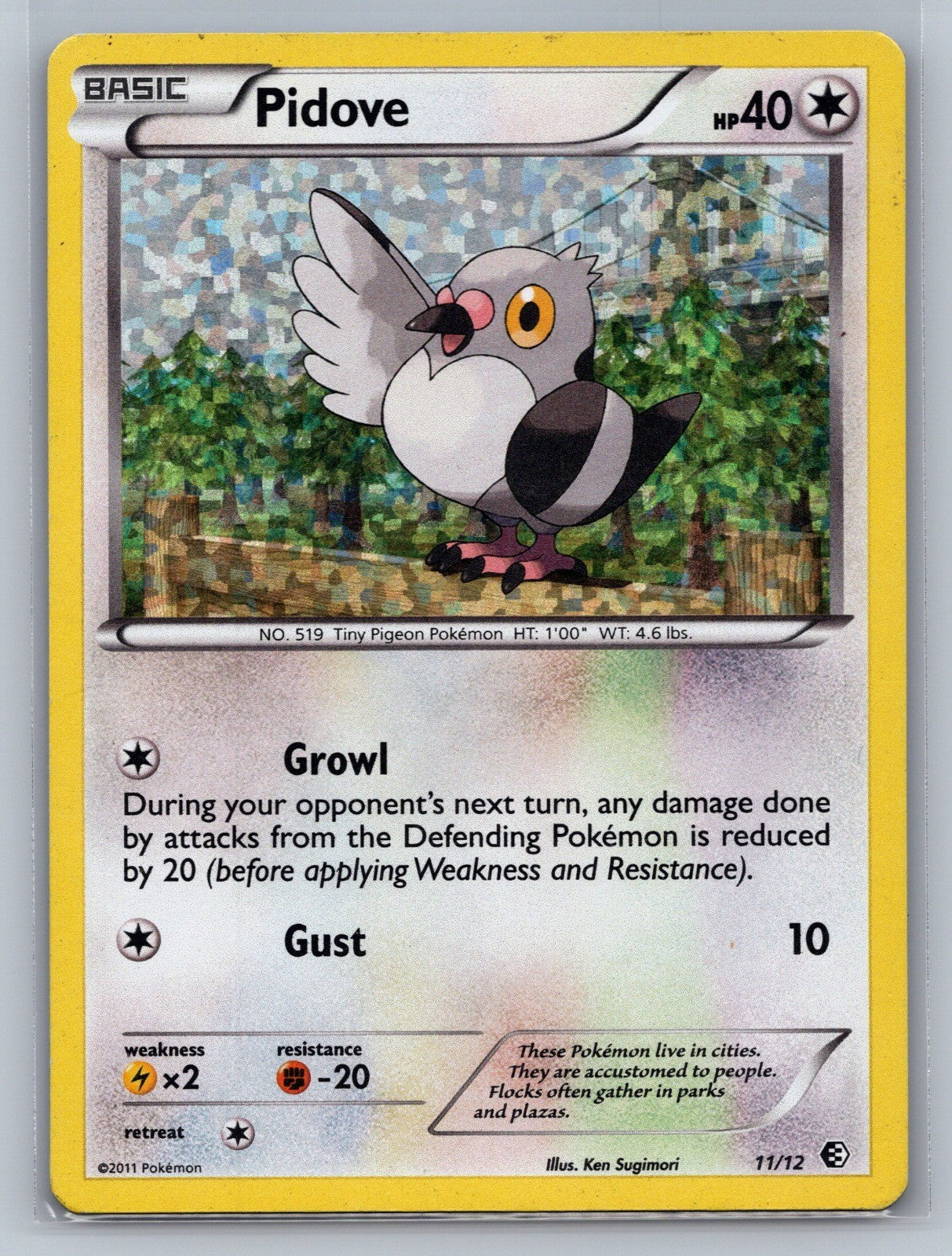 Pidove - 11/12 Holo Promo 011/012 McDonald's Promos 2011 LP