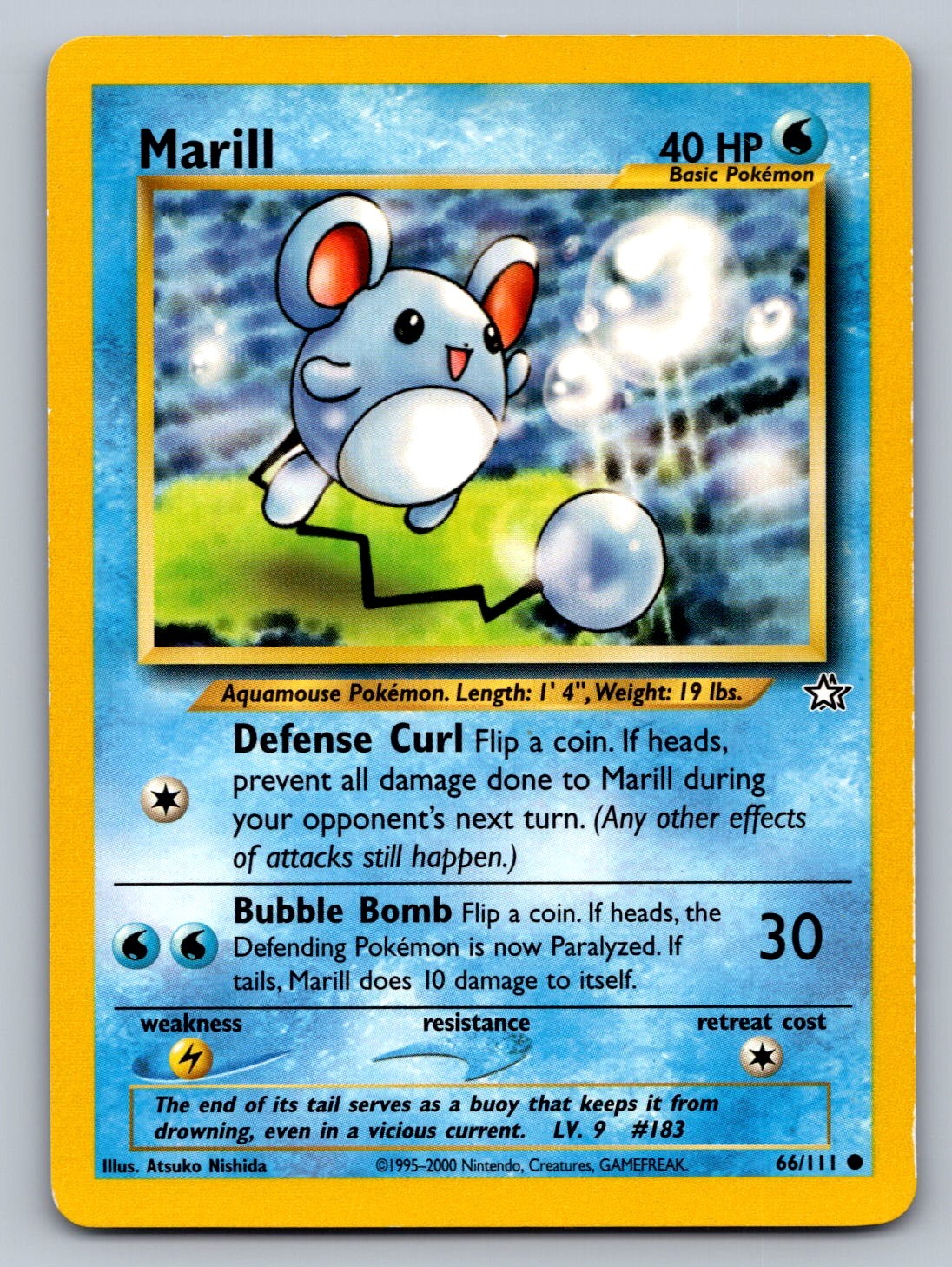 Marill Unlimited Common 066/111 Neo Genesis NM