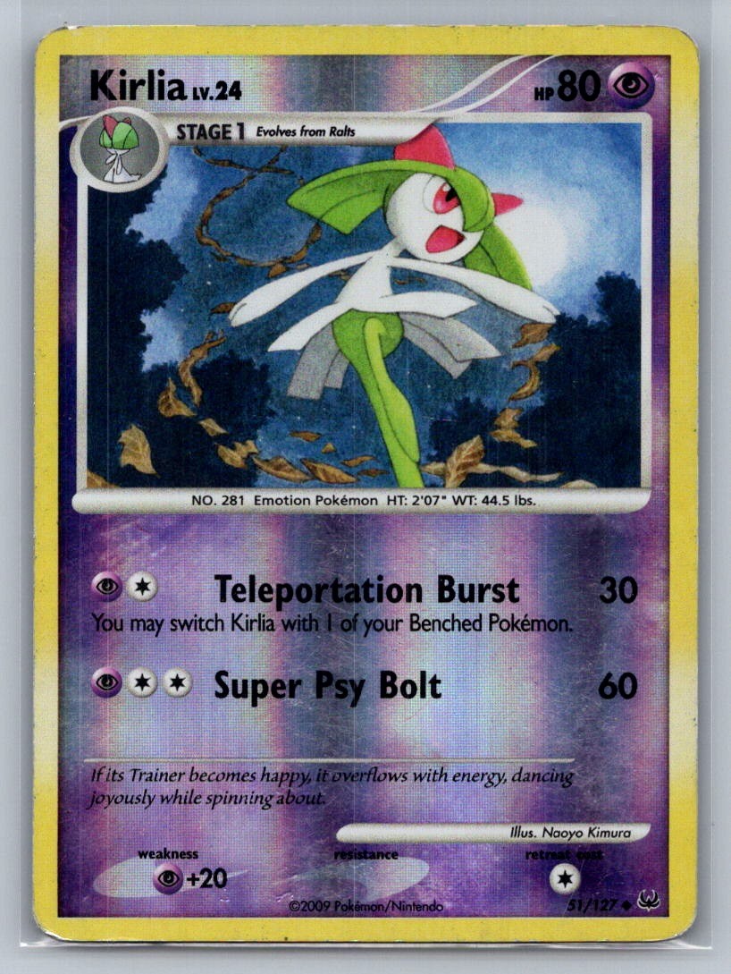 Kirlia Reverse Holo Uncommon 51/127 Platinum MP