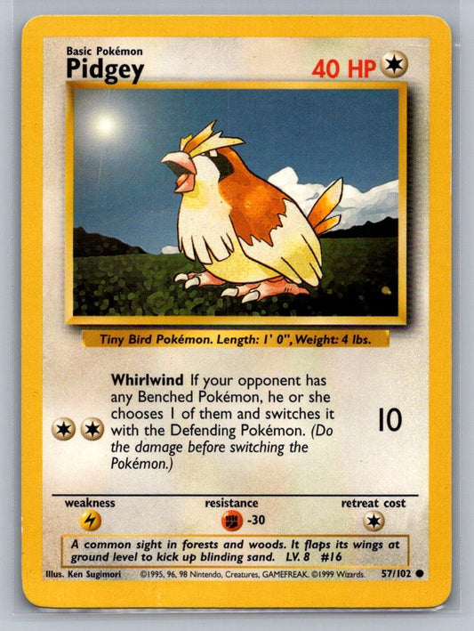 Pidgey Common 057/102 Base Set LP