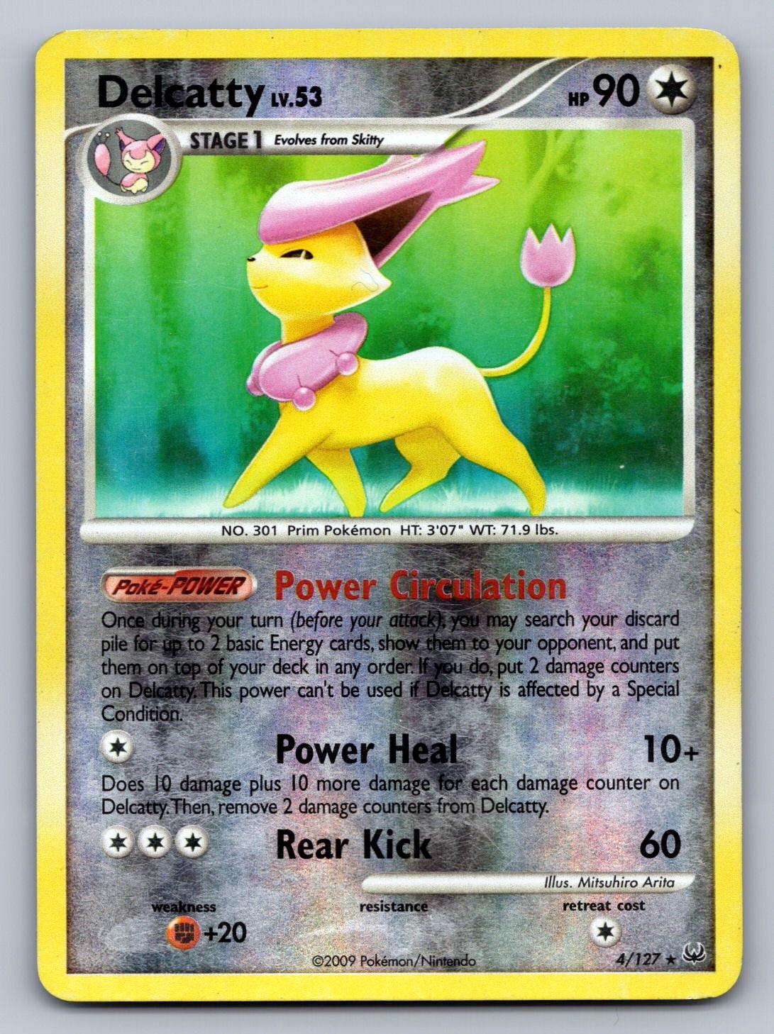 Delcatty 4/127 Colorless Reverse Holo Platinum LP