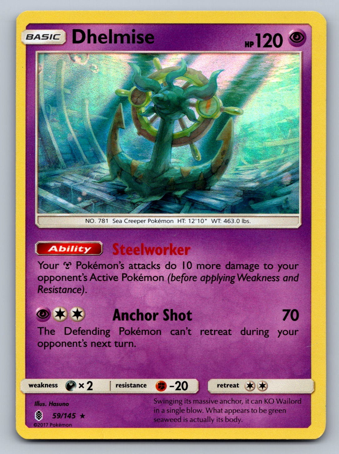 Dhelmise 59/145 Psychic SM - Guardians Rising LP