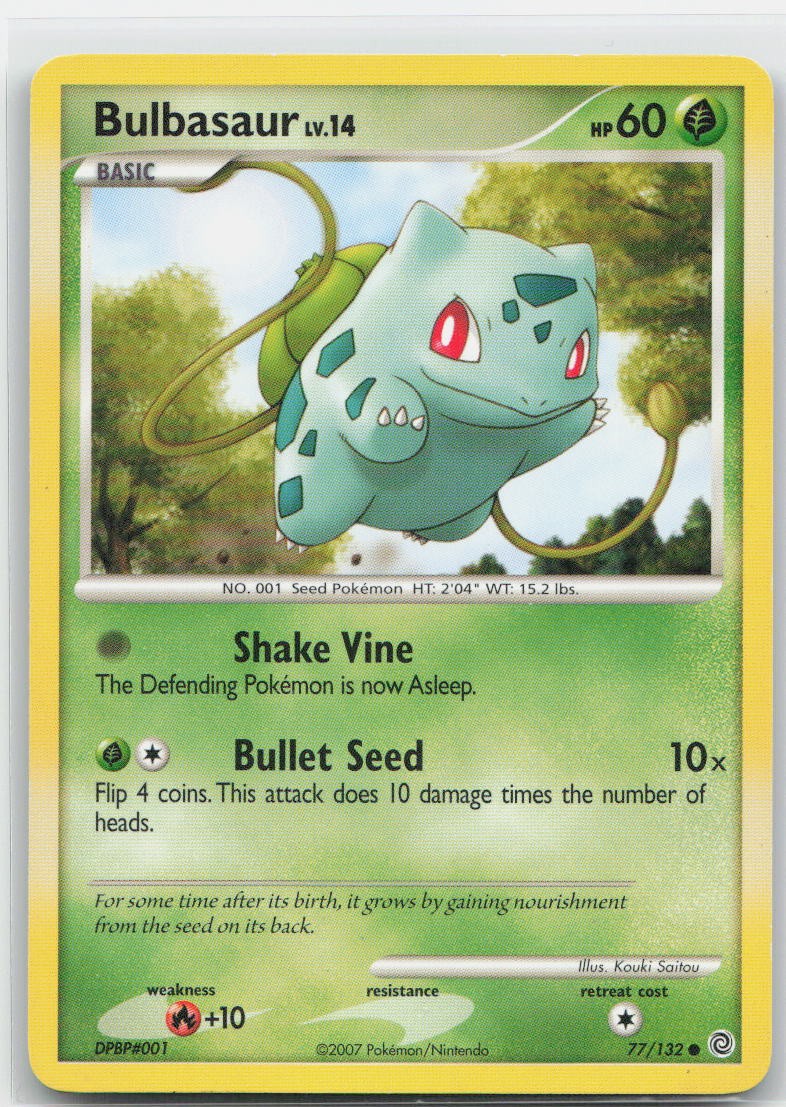 Bulbasaur Normal Common 77/132 Secret Wonders LP