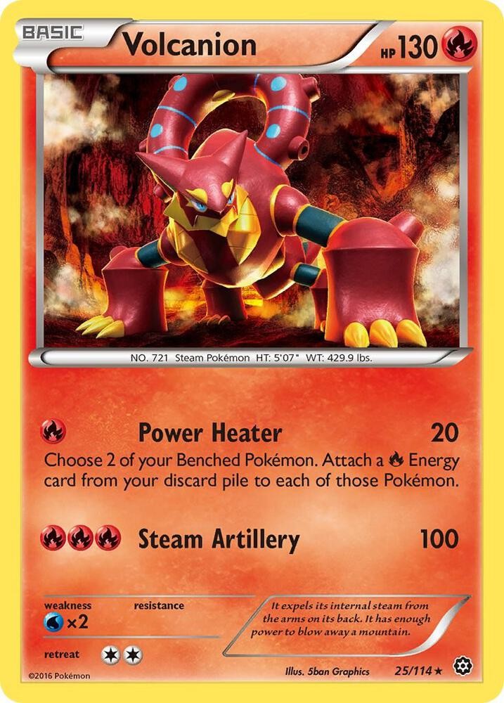 Volcanion Rare 25/114 XY - Steam Siege LP