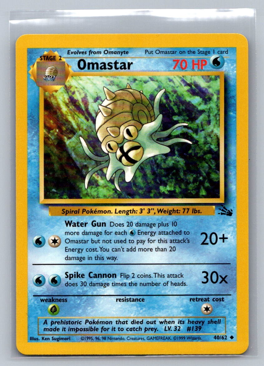 Omastar Unlimited Uncommon 40/62 Fossil LP