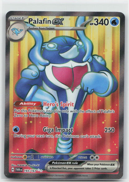 Palafin ex - Holo Ultra Rare 193/167 SV06: Twilight Masquerade NM
