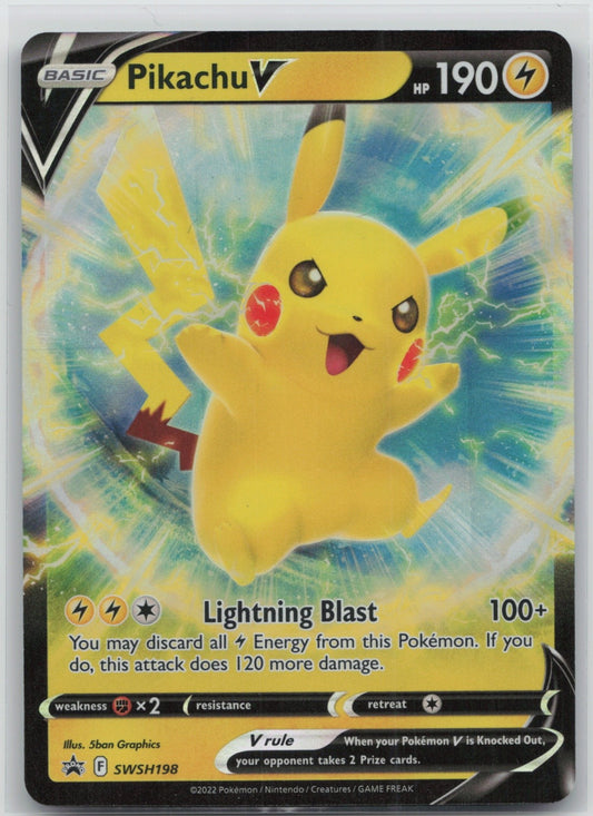 Pikachu V - Holo Promo SWSH198 SWSH: Sword & Shield Promo Cards NM