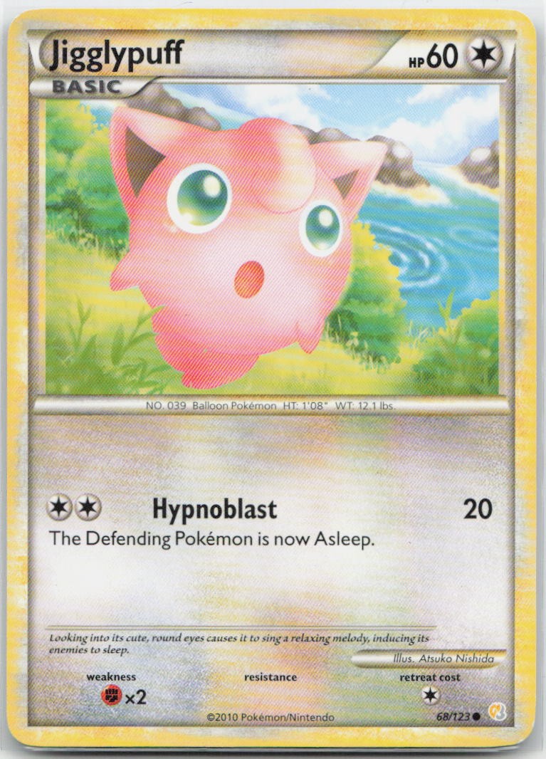 Jigglypuff Normal Common 68/123 HeartGold SoulSilver LP