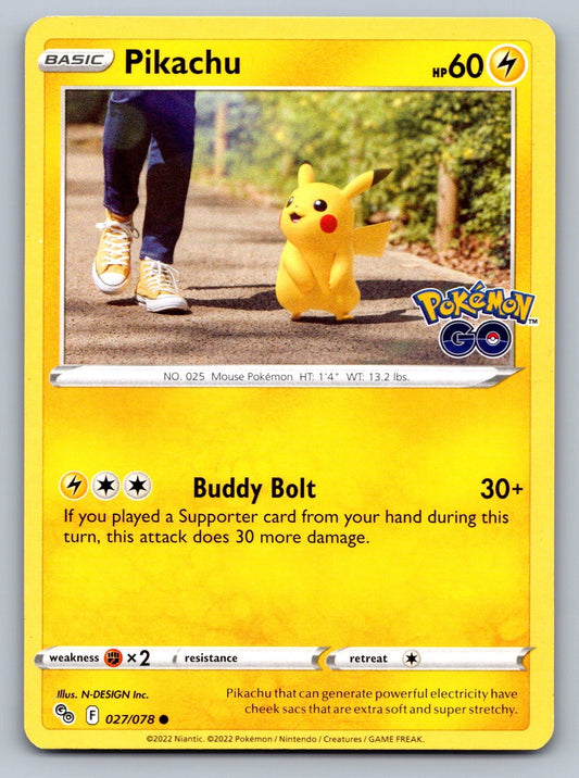 Pikachu (27) Common 027/078 Pokemon GO NM