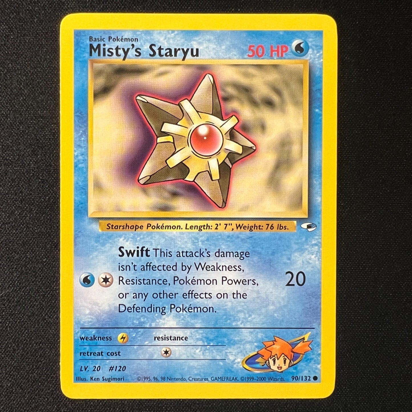 ⭐️ Misty's Staryu 90/132 – Gym Heroes Vintage WOTC Pokemon Cards TCG LP