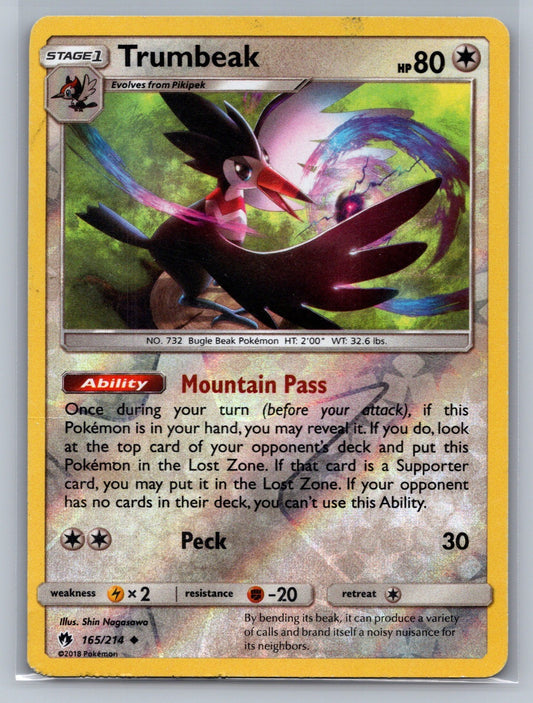 Trumbeak Reverse Holo Uncommon 165/214 SM - Lost Thunder MP
