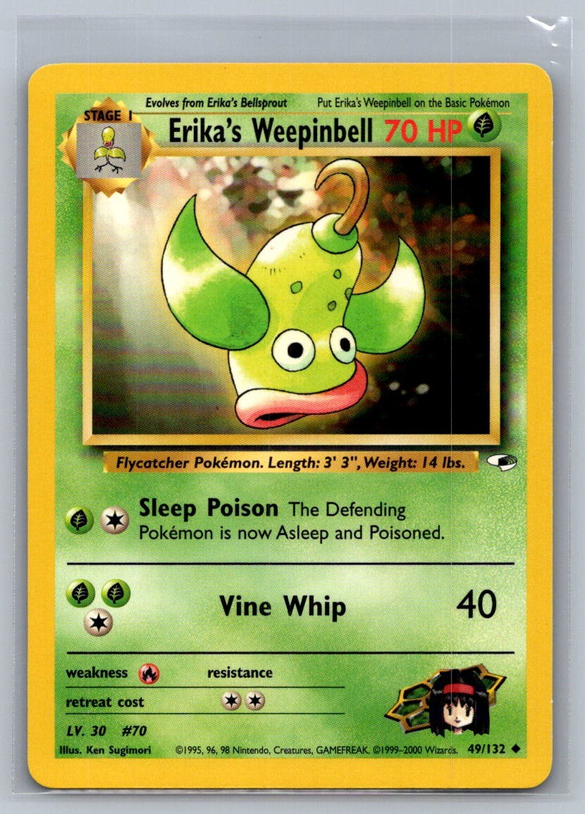Erika's Weepinbell (49) Unlimited Uncommon 049/132 Gym Heroes LP