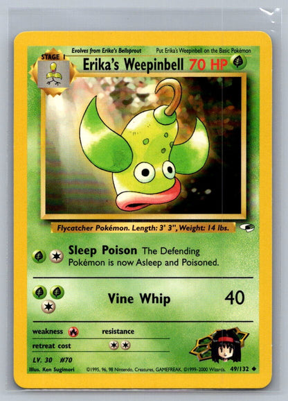 Erika's Weepinbell (49) Unlimited Uncommon 049/132 Gym Heroes LP