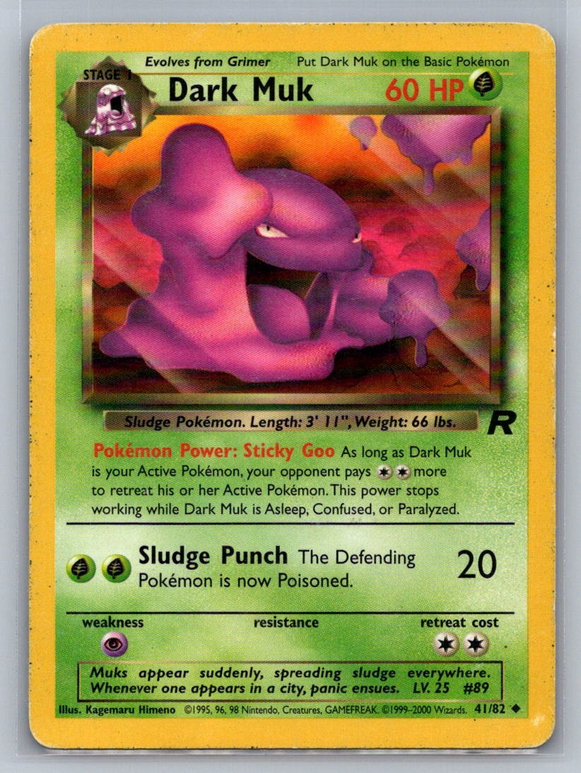 Dark Muk Unlimited Uncommon 41/82 Team Rocket LP