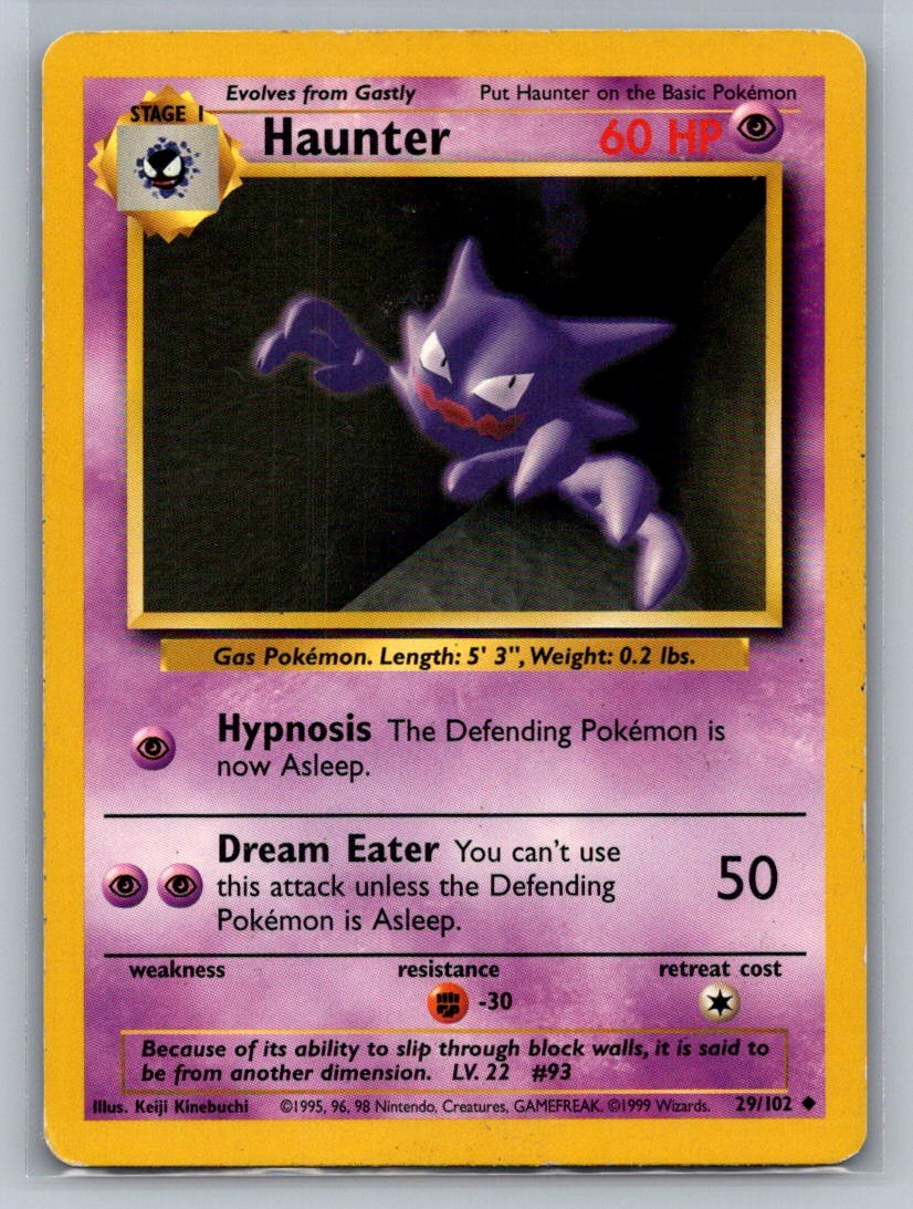 Haunter Normal 029/102 Base Set LP