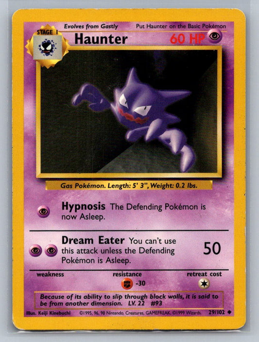 Haunter Normal 029/102 Base Set LP