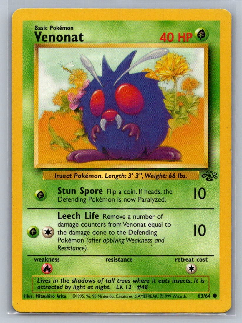 Venonat Unlimited Common 63/64 Jungle LP