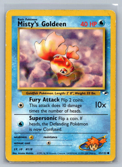 Misty's Goldeen (85) Unlimited Common 085/132 Gym Heroes LP
