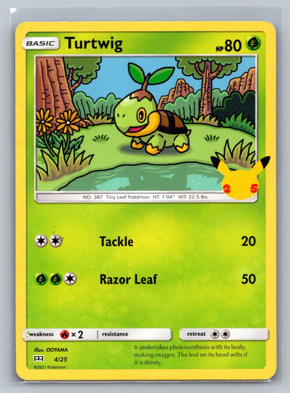 Turtwig - 4/25 Promo 004/025 McDonald's 25th Anniversary Promos MP