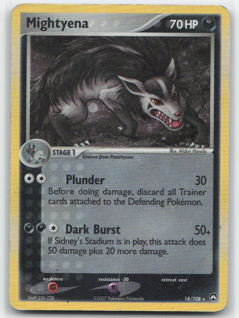Mightyena - 18/108 (Cosmos Holo) Holo Holo Rare 018/108 Deck Exclusives MP