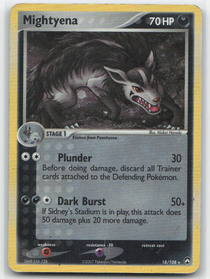 Mightyena - 18/108 (Cosmos Holo) Holo Holo Rare 018/108 Deck Exclusives MP