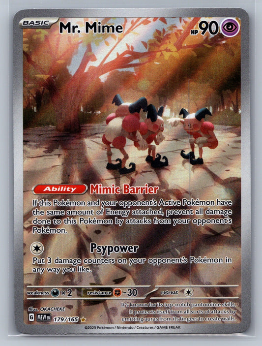 Mr. Mime Holo Illustration Rare 179/165 SV: Scarlet & Violet 151 NM