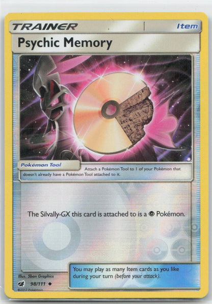 Psychic Memory Reverse Holo Uncommon 98/111 SM - Crimson Invasion NM