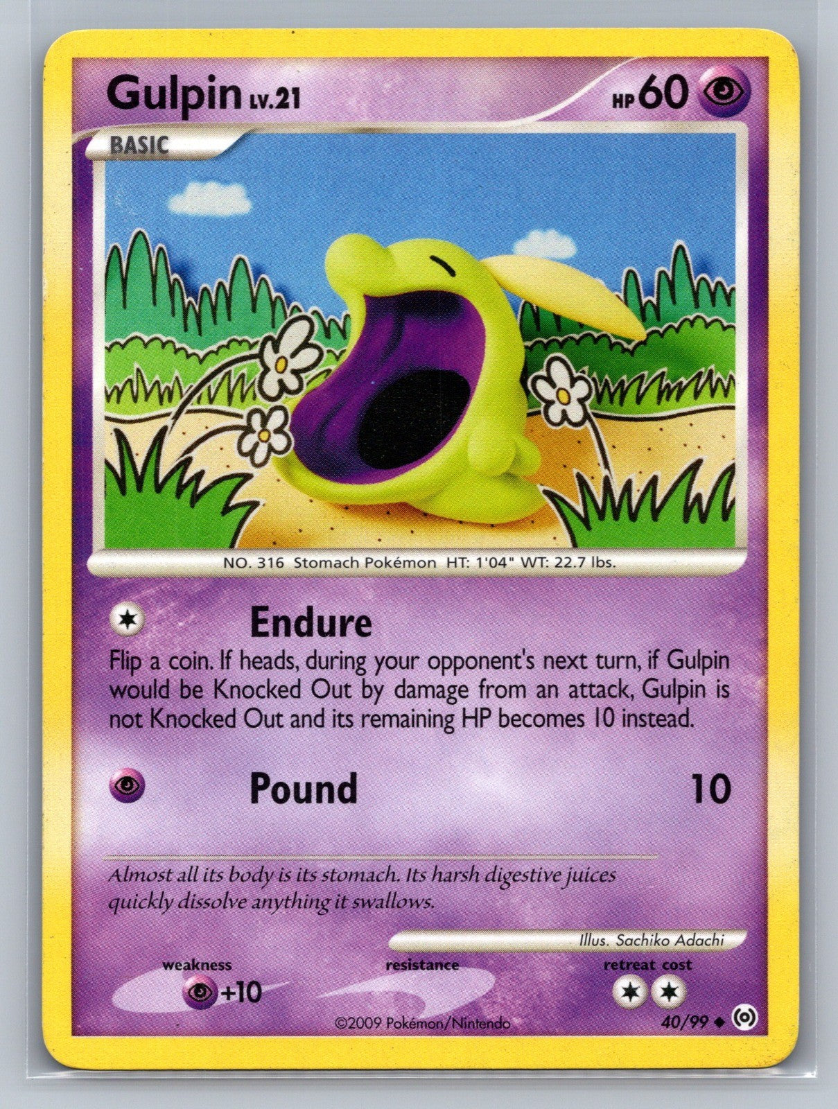 Gulpin (40) Uncommon 40/99 Arceus LP