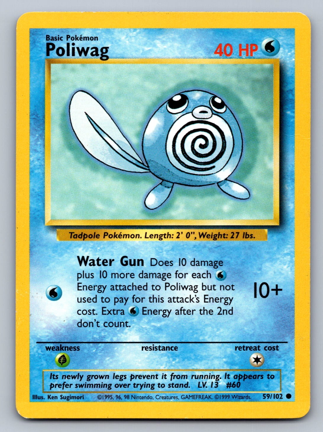 Poliwag Common 059/102 Base Set NM