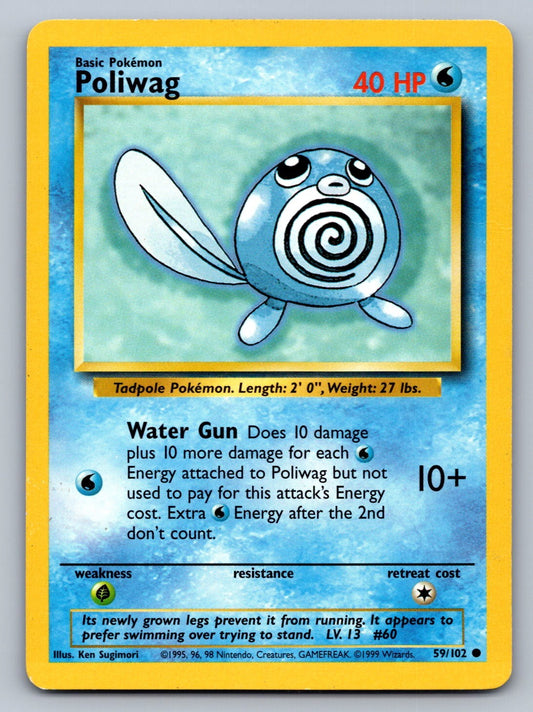 Poliwag Common 059/102 Base Set NM